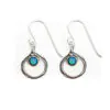 Small Circular Hook Earrings with Opalite