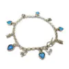 Belcher Bracelet with Opal Heart Charms