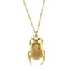 Alex Monroe – Dor Beetle Necklace Gold Plated Silver/Silver