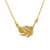 Alex Monroe – Delicate In-Line Feather Necklace (Silver/Gold)