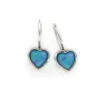 Hook Earrings with Heart-Shaped Opalite