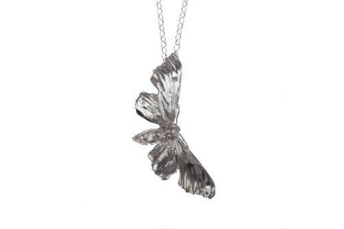 hawk moth hanging silver