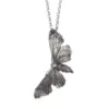 Hanging Hawk Moth Necklace (Silver or Silver Oxidised Finish)