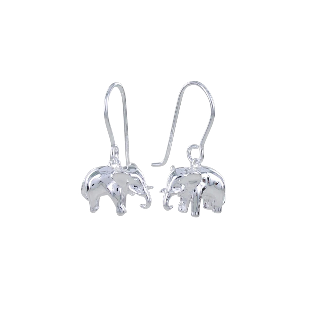 sterling silver elephant earrings
