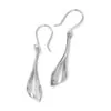 Silver Lily Petal Earrings