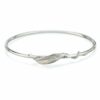 entwined leaf bangle silver
