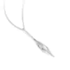Slim Leaf Necklace (Sterling Silver/Yellow Gold)