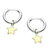 Star Huggie Hoops (Silver/ Rose or Yellow Gold Plate)