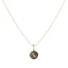 Adele Taylor Jewellery | Oxidised Silver and Gold Circle (Sterling Silver Chain)