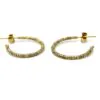 Gold Hoop and Box Cut Beads