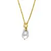 Pearl Pendant Gold Necklace