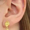 Tactile Gold Plated Drop Studs