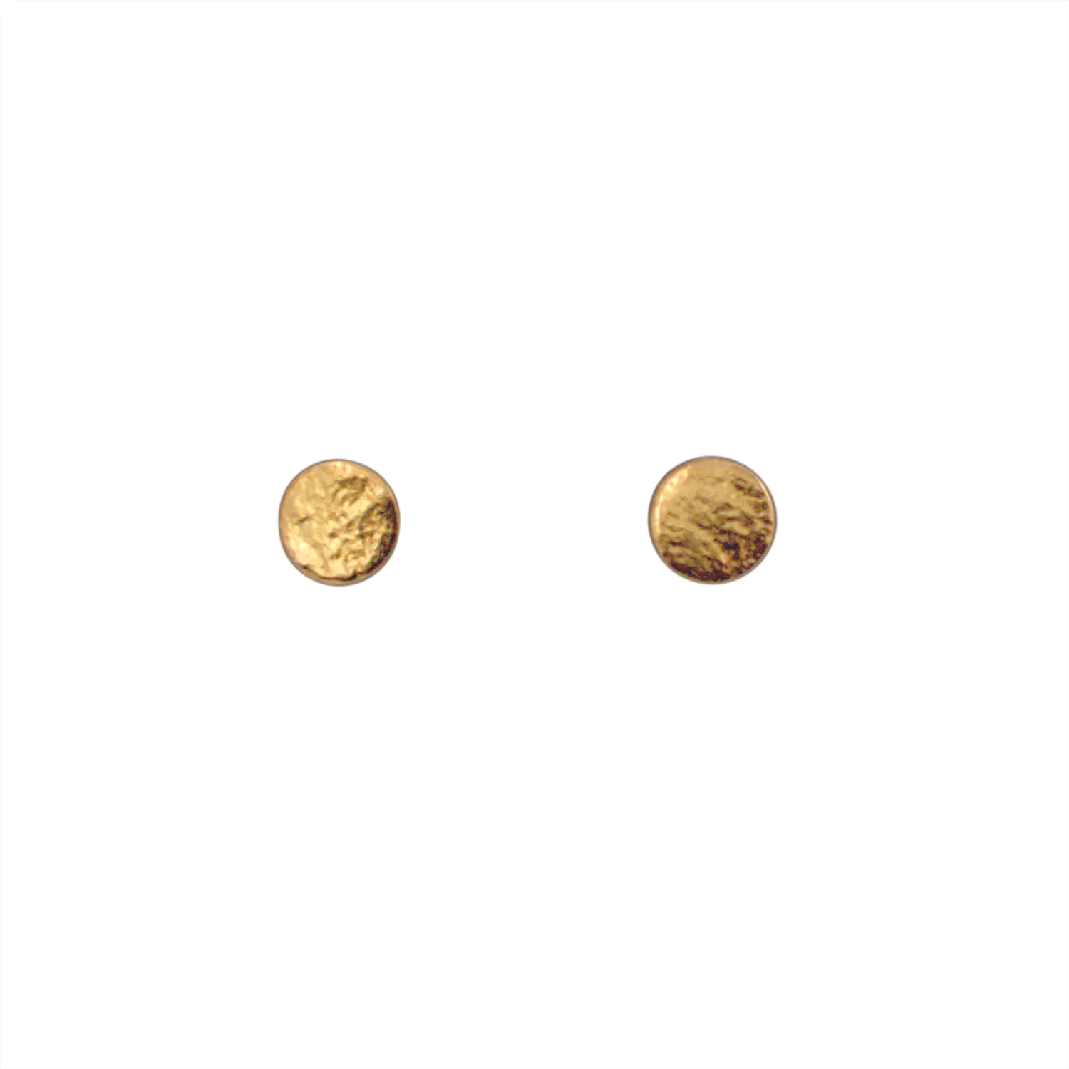 Small Textured Circle studs gold