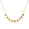 Textured Circle necklace gold