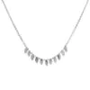 Textured Feather Necklace silver