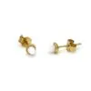Gold Plated Opal Bullet Studs