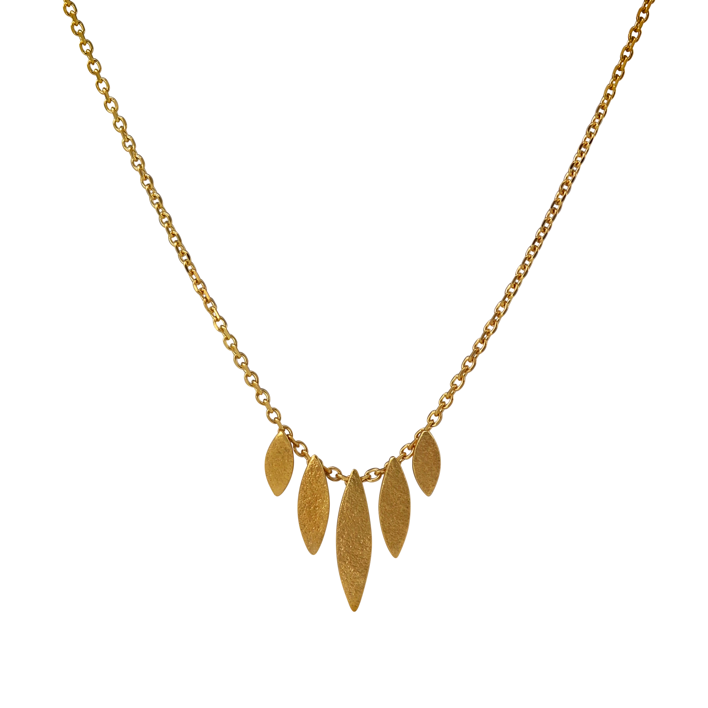 graduated necklace gold