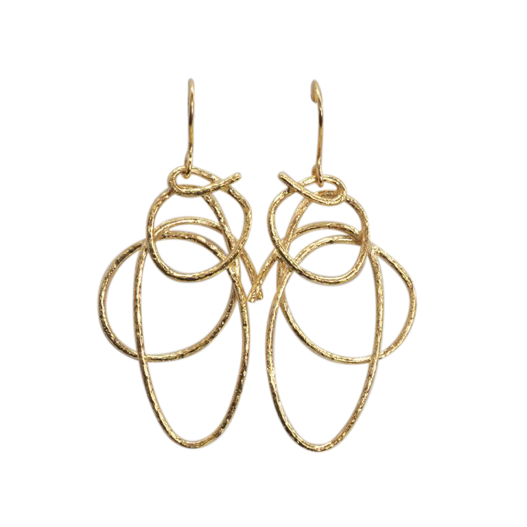 Abstract Wirework Drops (Gold Plate or Sterling Silver)