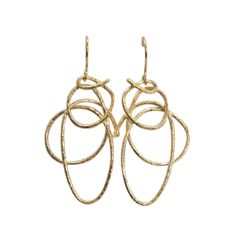 Abstract Wirework Drops (Gold Plate or Sterling Silver)