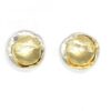 Concave Silver And Gold Layered Studs