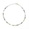 Multi-Tone Textured Bead Necklace