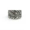 Oxidised Silver Feather Ring