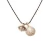 Adele Taylor Necklaces | Herkimer Diamond Necklace with Silver Concave Pendant