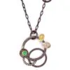 Adele Taylor – Exceptional Emerald Silver and Gold Circle Necklace