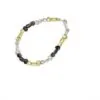 Multi-Tone Rolled Gold and Silver Bead Bracelet
