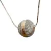CZ Studded Silver & Gold Sphere Necklace