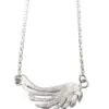 Fi Mehra Silver Horizontal Angel Wing Necklace