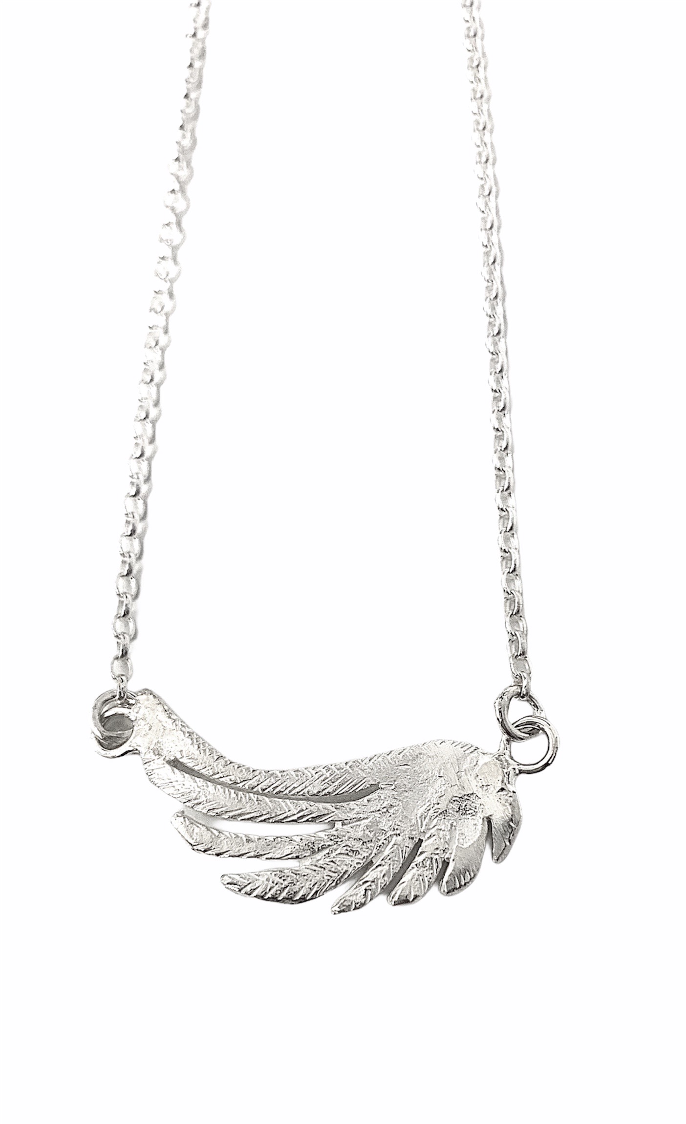 Fi Mehra Silver Horizontal Angel Wing Necklace - Armed & Gorgeous ...