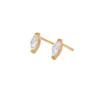 Deco Crystal Droplet Studs (Silver or Gold Plate)