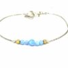 Opalite and Gold Beaded Bracelet