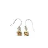 Fi Mehra Silver Dangly Earrings with Gold Plated Heart