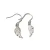 Fi Mehra Jewellery Silver Dangle Angel Wing Earrings (Small)