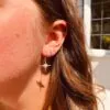 Silver Sparkly Compass Star Earrings