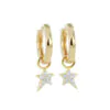 Shooting Star Pavé Hoop Earrings (Sterling Silver, Yellow Gold, Rose Gold)
