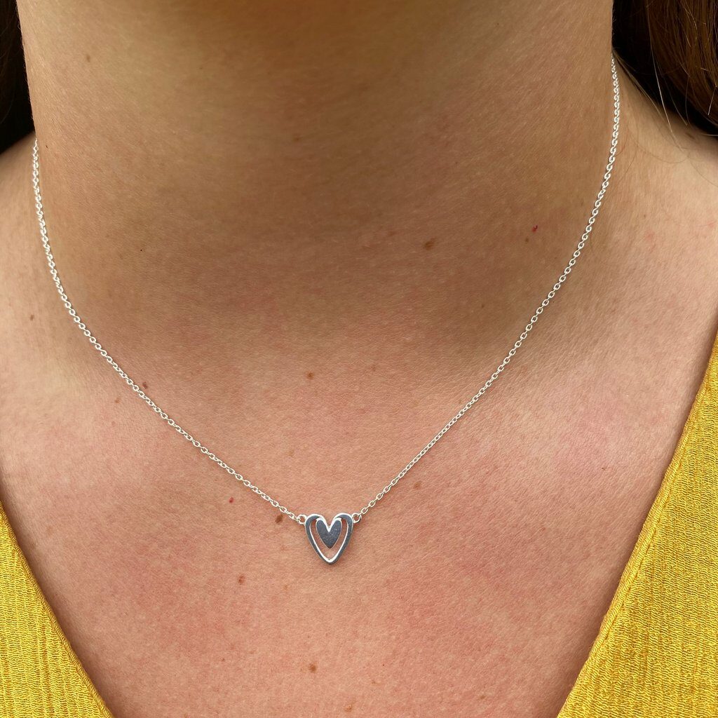 Love Pendant Necklace (Silver or Silver/Rose Gold)- Armed & Gorgeous