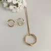 Natural Gold Ring Pendant Necklace