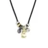 Multi-Tone Paddle Charm Necklace (Adjustable Chain)