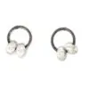 Adele Taylor – Oxidised Silver Ring Studs with Textured Overlay Features