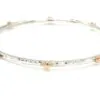 Fi Mehra Silver Bangle with 9ct Rose Gold Bubbles