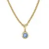 Small Sapphire Necklace in 9ct Gold Setting