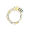 Blue Tourmaline Silver Feature Ring with 9ct Gold Wash