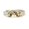 Fi Mehra Diamond Ring in 9ct Gold Setting with Fixed Gold Rings