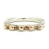 Fi Mehra Thick Handmade Silver Ring with Five 9ct Gold Bubbles