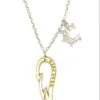 Chambers & Beau Gold ‘Discover’ Angel Wing and Silver ‘Explore’ Charm Necklace