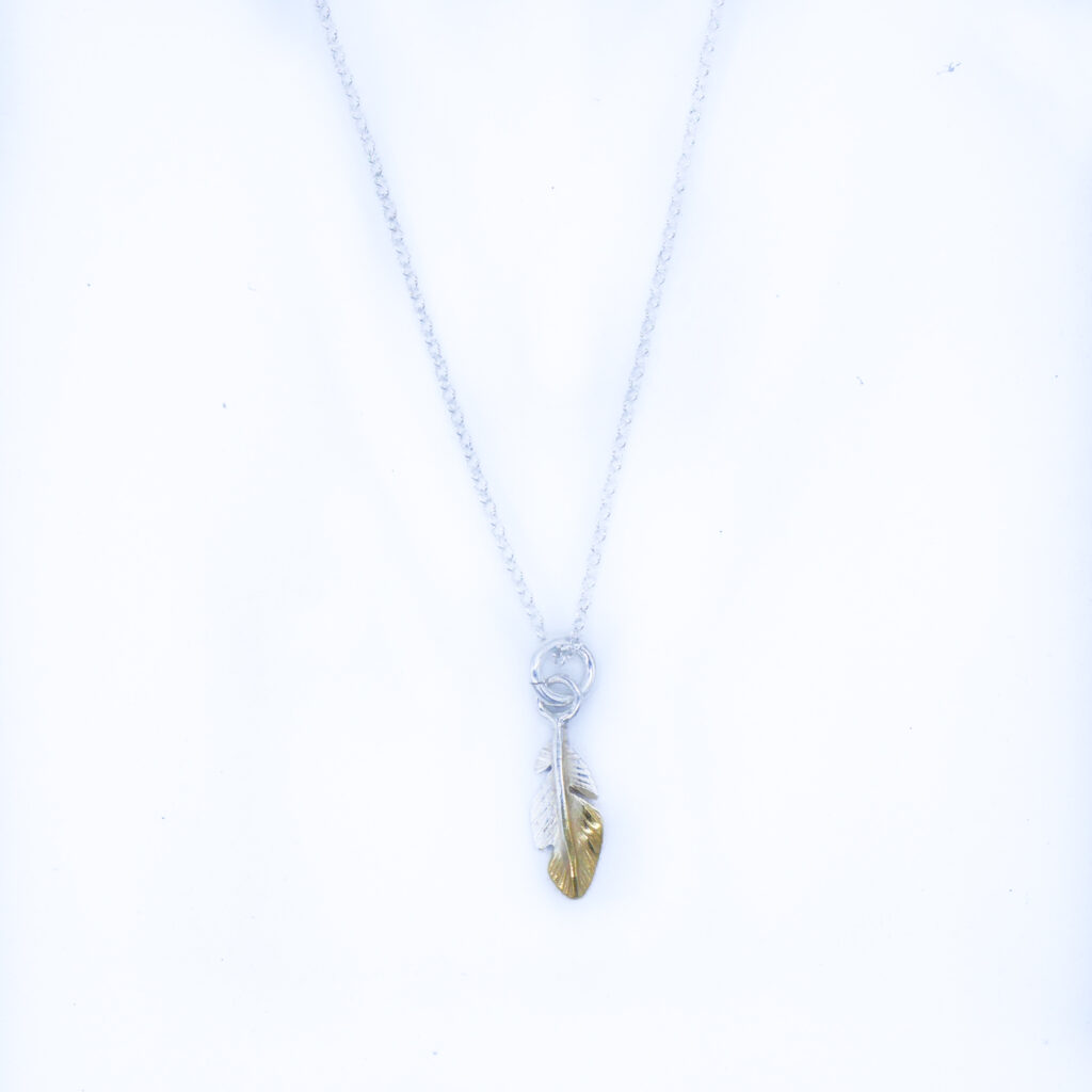 Dainty Feather Drop Necklace- Armed & Gorgeous