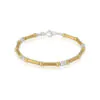 Gold Fill and Silver Three Colour Bracelet